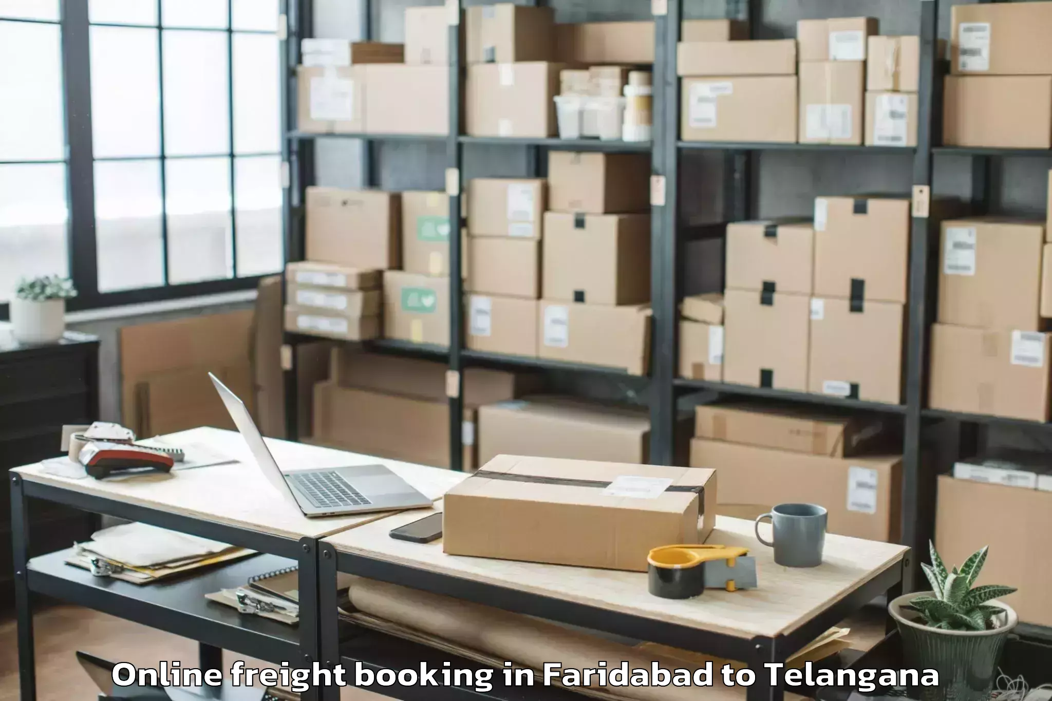 Trusted Faridabad to Mulugu Online Freight Booking